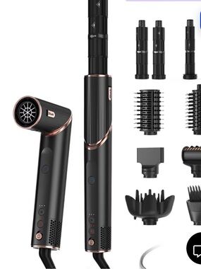 Black & Rose Gold Multi-Attachment Hair Styler